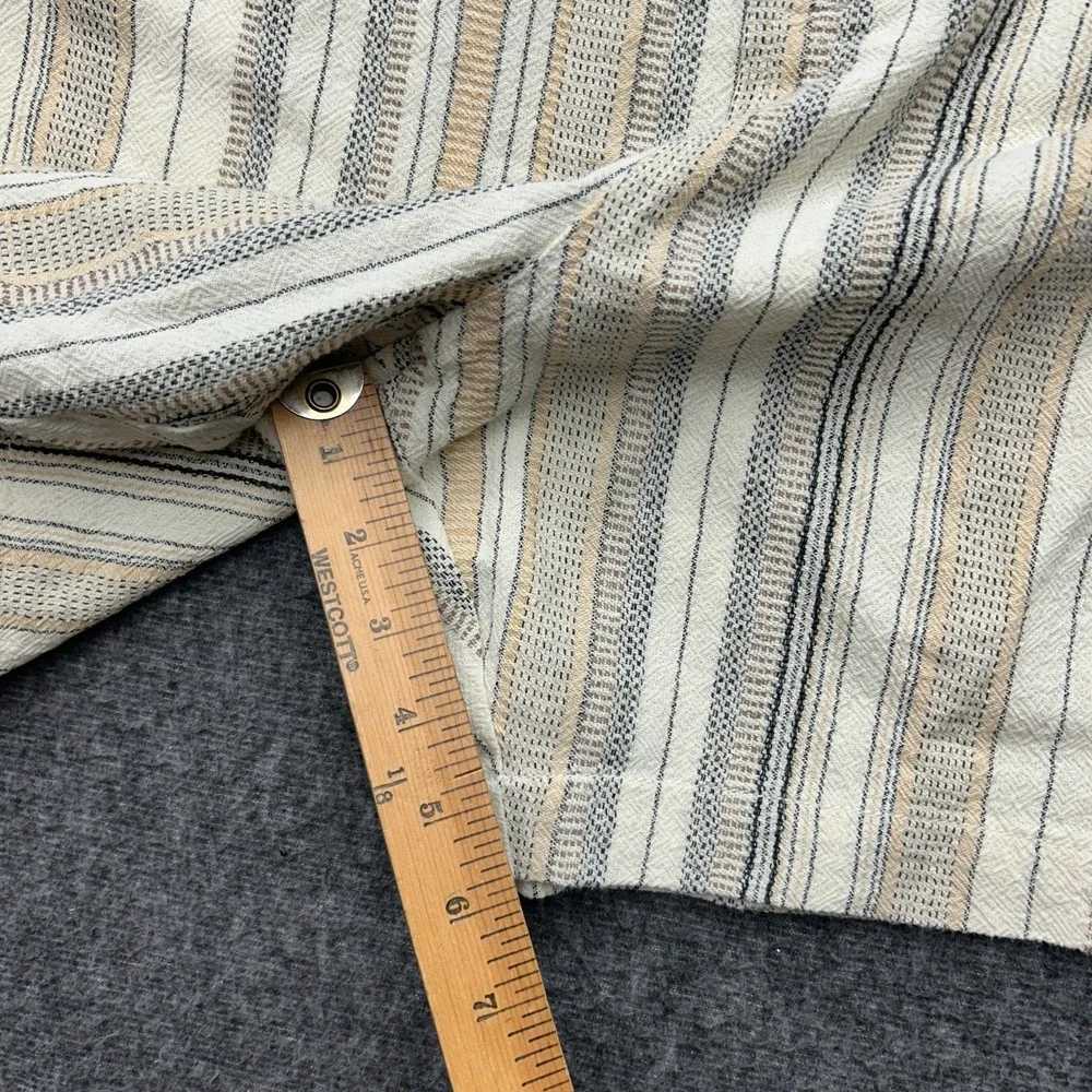 Lucky Brand Shorts Mens 4XL Cream Striped Cotton Drawstring New Boho‎ Resort
